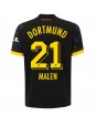 Borussia Dortmund Donyell Malen #21 Vieraspaita 2023-24 Lyhythihainen